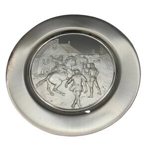 Vintage Hamilton Mint "Paul Revere's Ride" Pewter Plate